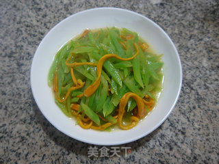 Stir-fried Lettuce with Cordyceps Mushroom recipe