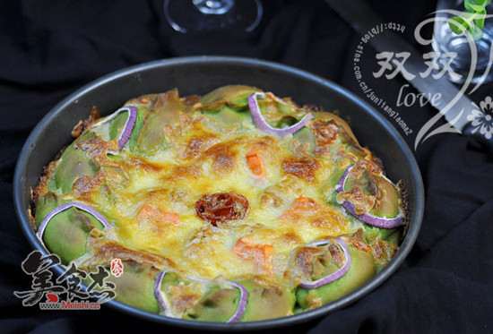 Spinach Seafood Pizza recipe