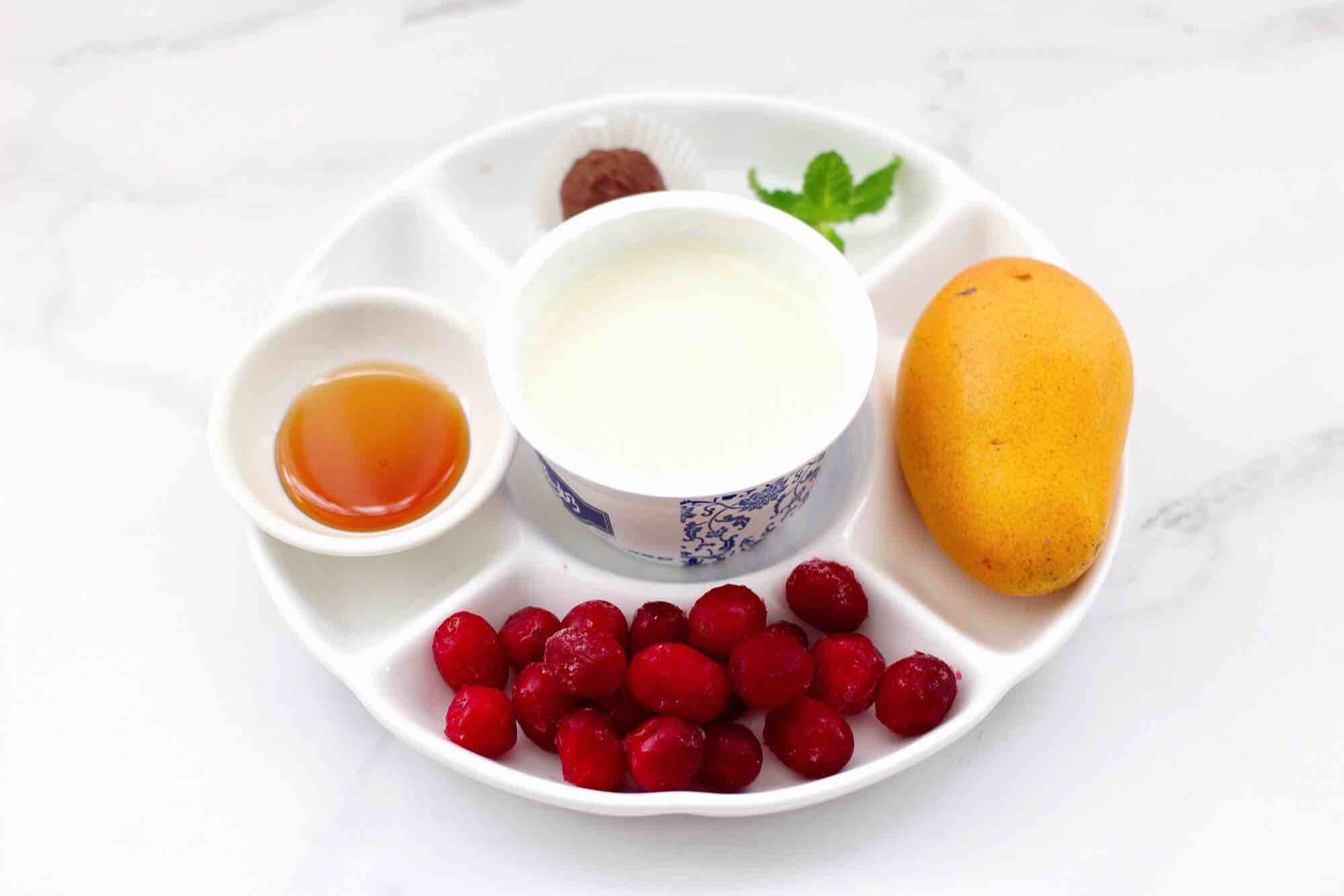 Mango Cranberry Black Chocolate Yogurt Cup recipe