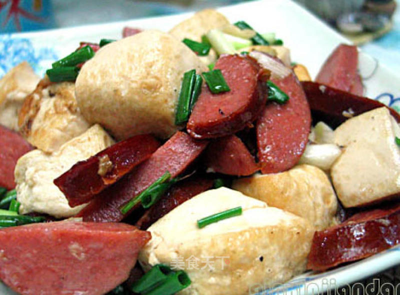 Stir-fried Tofu with Sausage recipe