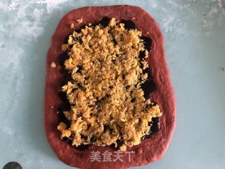 Red Bean Pork Floss with Red Grains and Soft European Buns recipe