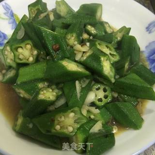 Stir-fried Okra with Garlic recipe