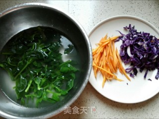 #春食野菜香#purple Cabbage Mixed with Andrographis recipe