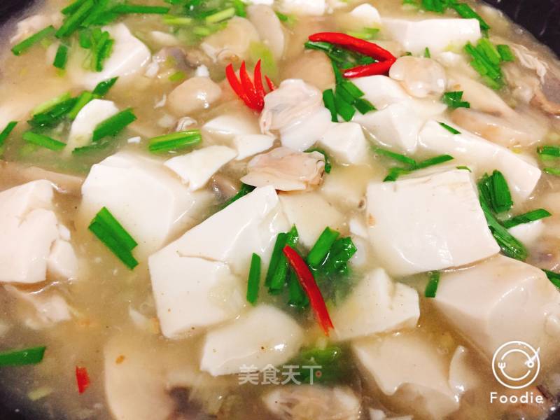 Kuaishou Dishes Mushroom, Clams and Tofu Soup recipe
