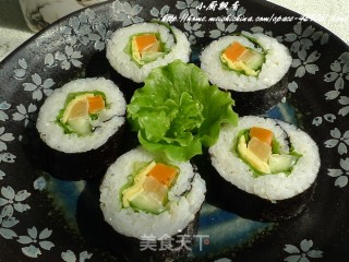 【flower Sushi】----lettuce Salad Sushi recipe