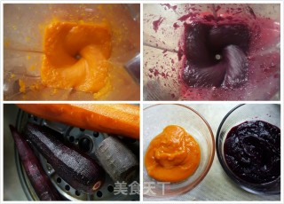 #aca Fourth Session Baking Contest# Make Erotic Colorful Bagels with Vegetable Puree recipe