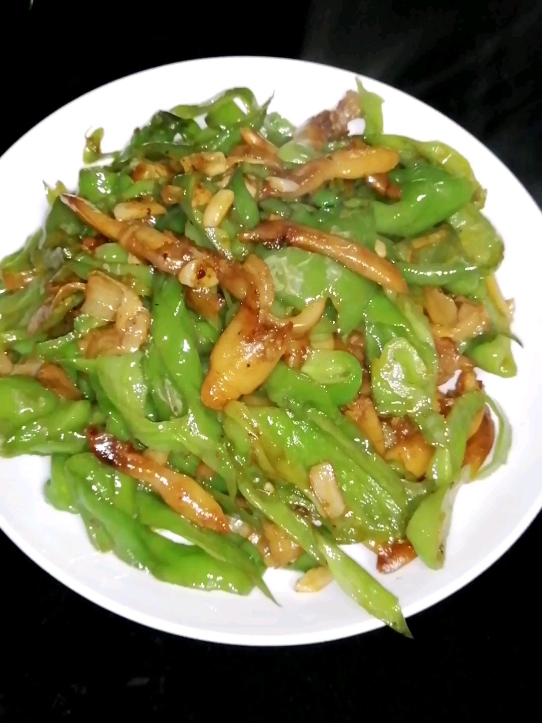 Stir-fried Dried Clams with Green Pepper