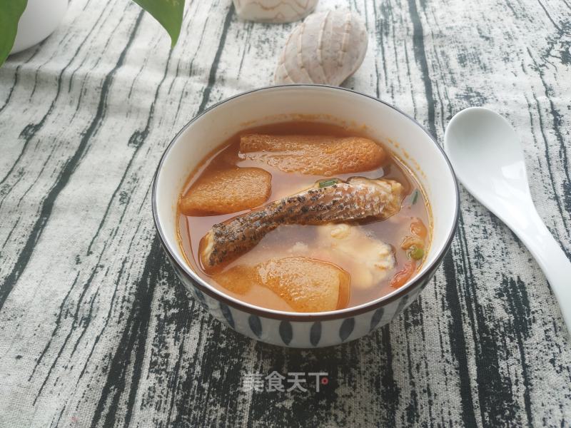 #清淡美食#tomato and Bamboo Sun Black Fish Soup