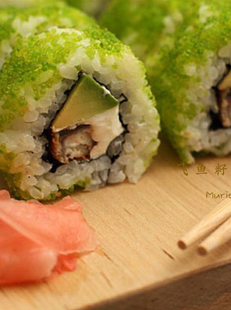 Flying Fish Roe Flip Sushi recipe