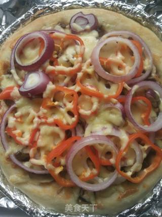 Beef Mixed Vegetable Pizza recipe