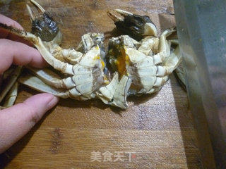 Steamed Hairy Crab with Salted Duck Egg recipe