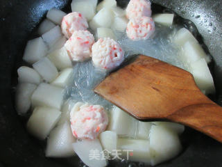 Vermicelli Shrimp Ball Boiled Radish recipe