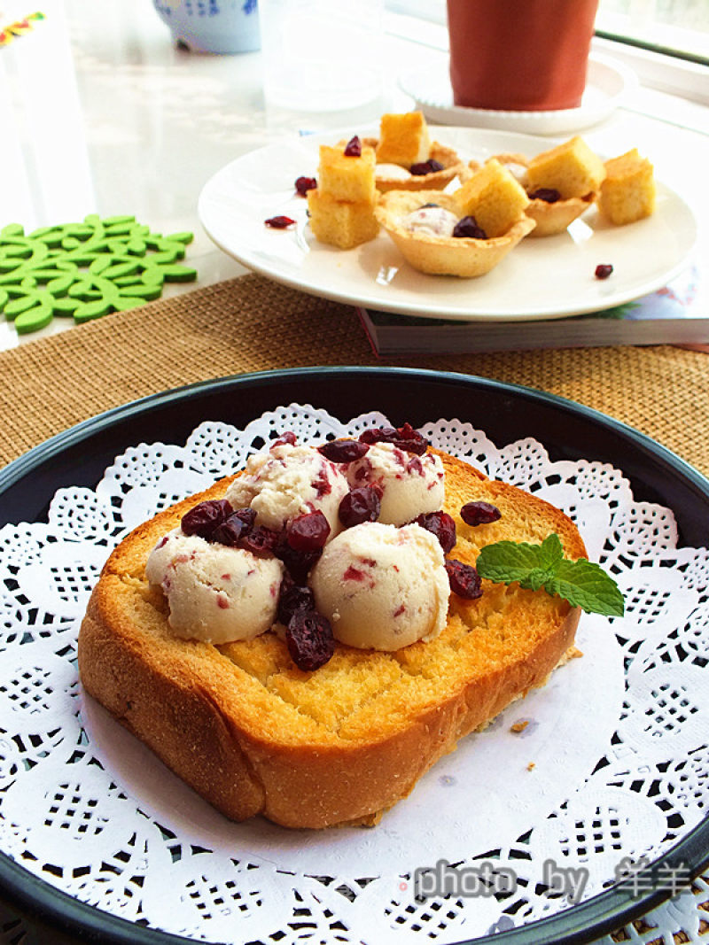 Rice Wine Cranberry Ice Cream recipe