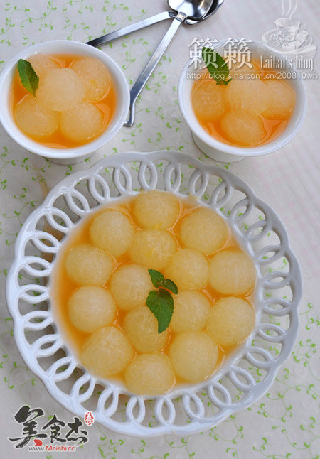 Winter Melon Balls with Orange Juice recipe