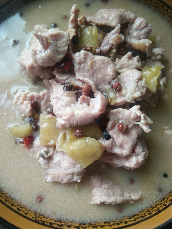 Hot and Sour Poached Pork Slices recipe