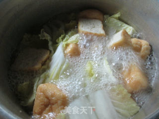 Oily Tofu, Cabbage and Bone Soup recipe