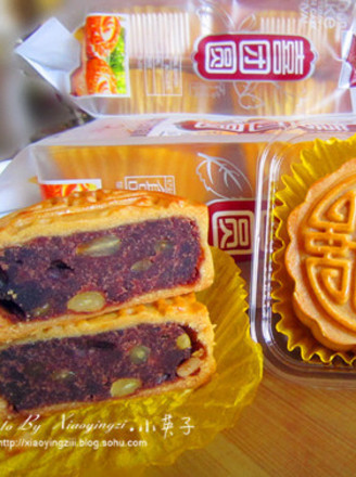 Mooncakes with Red Bean Paste and Pine Nut Filling recipe