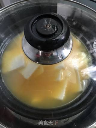 Steamed Tofu with Egg and Minced Meat recipe