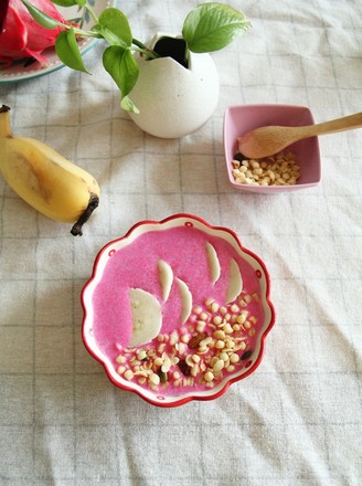 Apple Banana Pitaya Milkshake, Sprinkled with Oatmeal and Crispy, Rich in Ingredients recipe