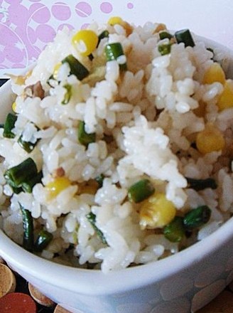 Fried Rice with Minced Meat and Cowpea
