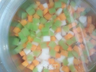 Pastoral Three-color Diced Pork recipe