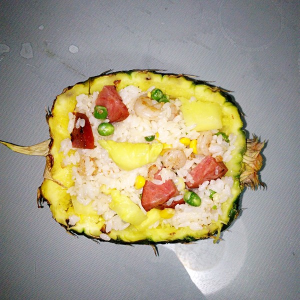 Coconut Pineapple Seafood Baked Rice recipe