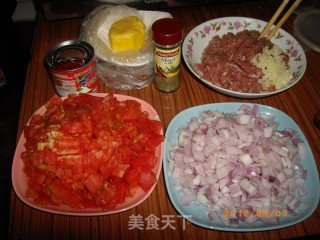 Italian Style Tomato Meat Sauce Noodles, Sour, Sour, Salty and Good Taste recipe