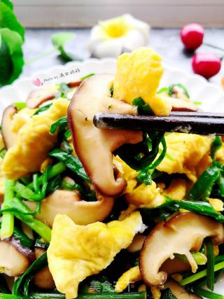 Scrambled Eggs with Chives and Mushrooms recipe