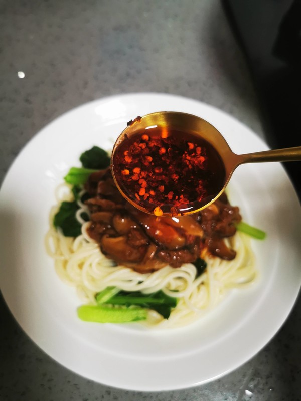 Mushroom Beef Sauce Noodles recipe