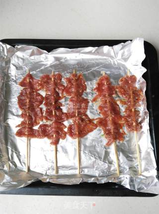 #aca烤明星大赛#~spicy Skewers Roasted Tenderloin recipe