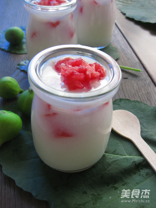 Watermelon Milk Pudding recipe