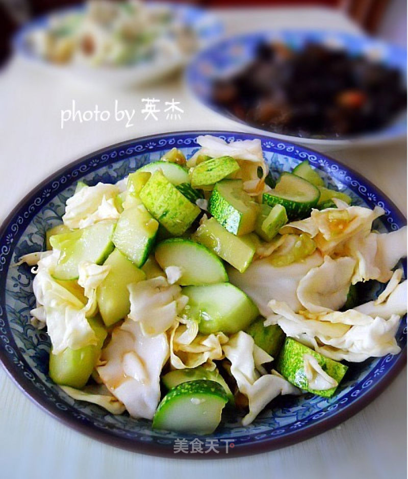 Shredded Cabbage and Patted Cucumber recipe