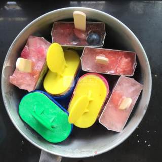 Colorful Fruit Popsicles recipe