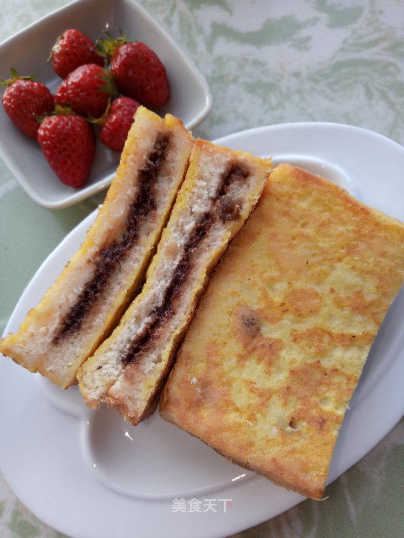 Bento Chocolate Sandwich Toast Egg Burger recipe