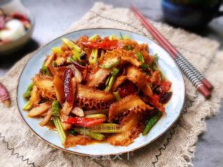 Stir-fried Braised Belly with Pickled Peppers recipe