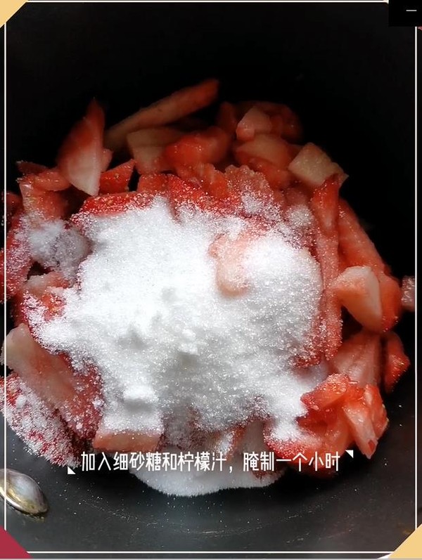 Strawberry Fresh Milk with Cheese Milk Cover recipe