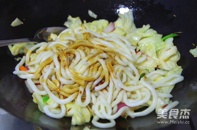 Japanese Style Fried Udon Noodles recipe