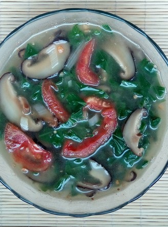 Mushroom and Rape Leaf Soup recipe