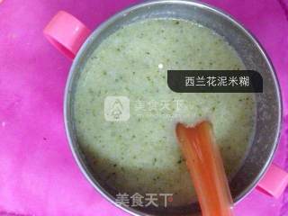 Baby Food Supplement-broccoli Mashed Rice Paste recipe