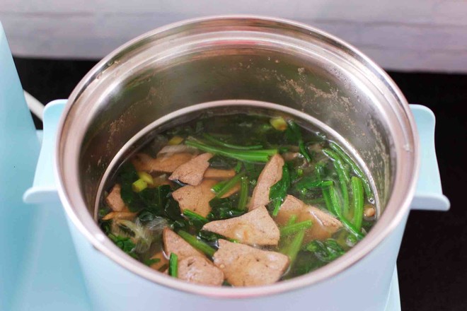 Spinach and Pork Liver Soup recipe