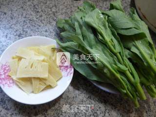 Stir-fried Rapeseed with Bamboo Shoots recipe