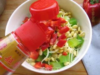 Soy Bean Sprouts Mixed with Diced Lettuce recipe