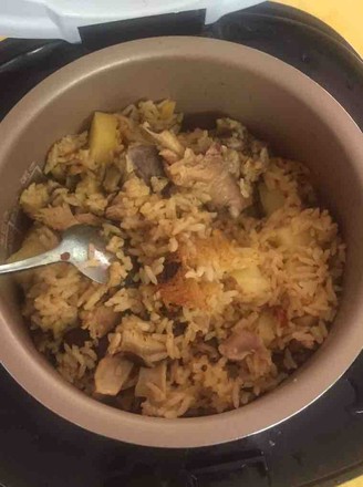 Braised Rice with Mushroom and Chicken
