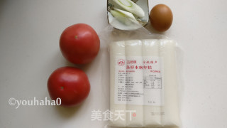 #锅菜#tomato Egg Rice Cake Soup recipe