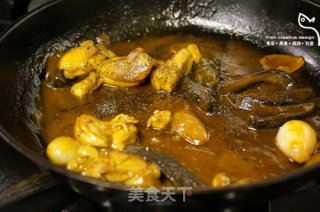 Braised Chicken with Black Tiger Palm Mushroom recipe