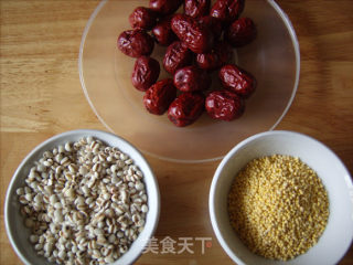 Red Dates, Barley, Millet Congee recipe