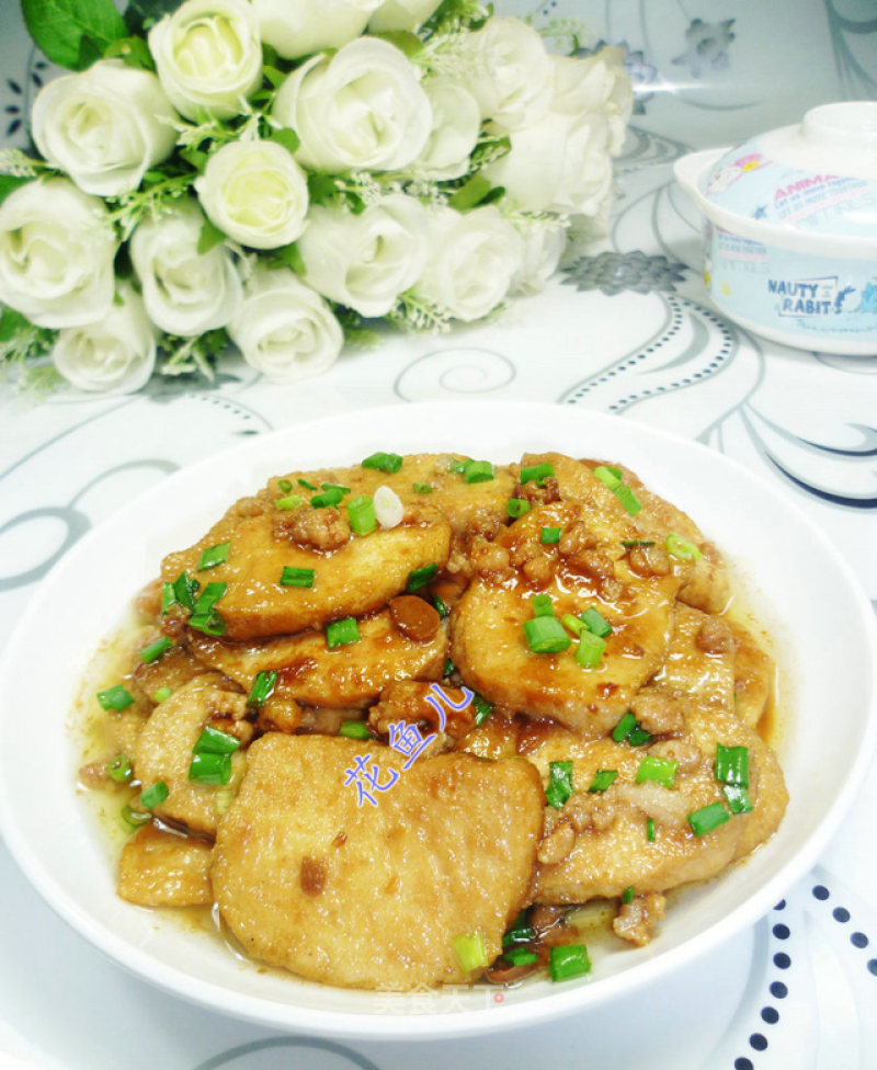 Small Vegetarian Chicken with Sauce-flavored Minced Pork recipe