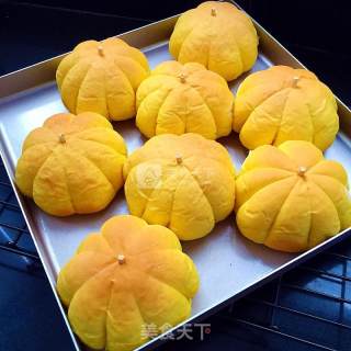 Pumpkin Bean Paste Bread recipe