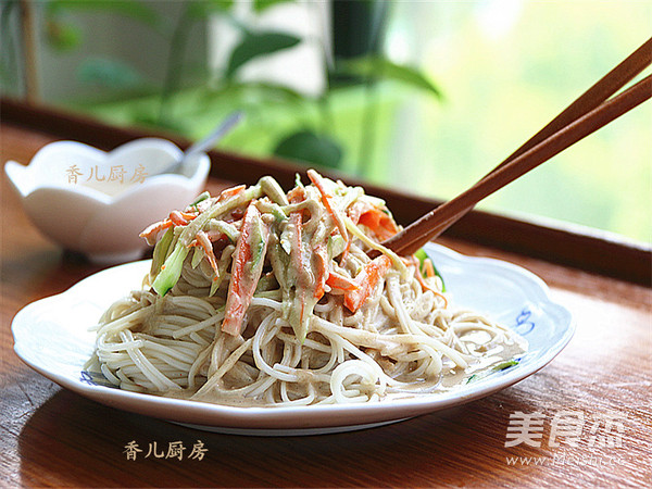 Tossed Noodles with Fermented Bean Curd and Sesame Sauce recipe