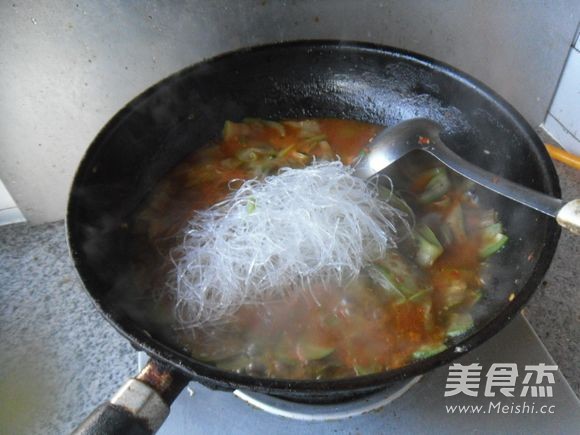 Red Pepper Vermicelli Loofah Slices recipe